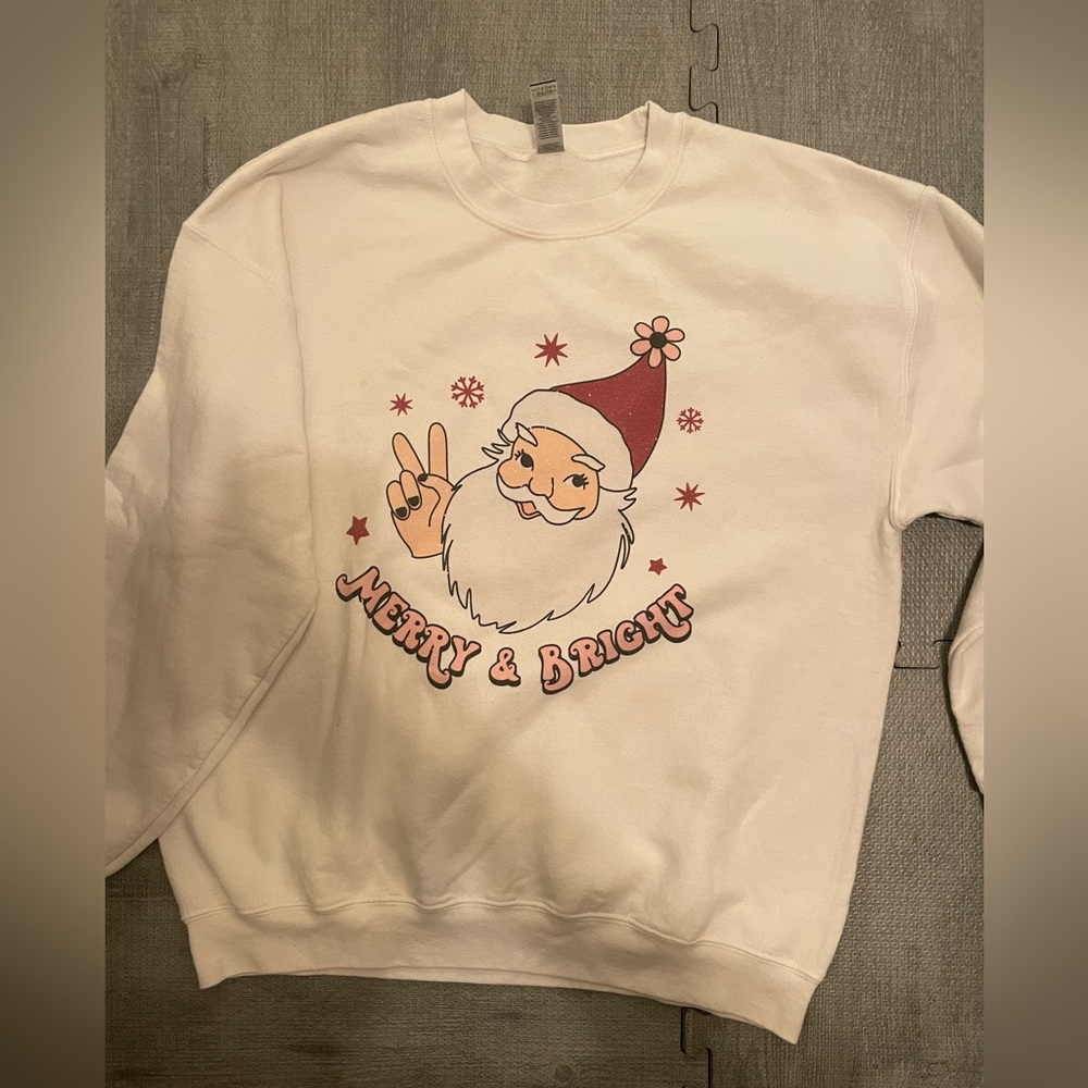 Santa Clause Women’s Christmas Sweater. Size Large.